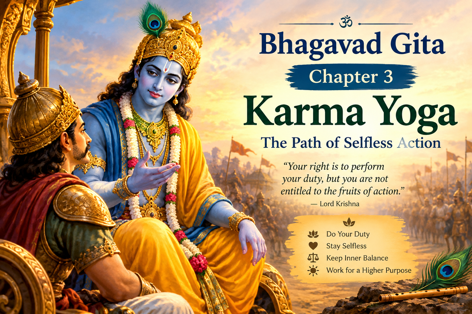 📖भगवद्गीताअध्याय :३Karma Yoga – The Path of Selfless Action ( निष्काम कर्माचा मार्ग)