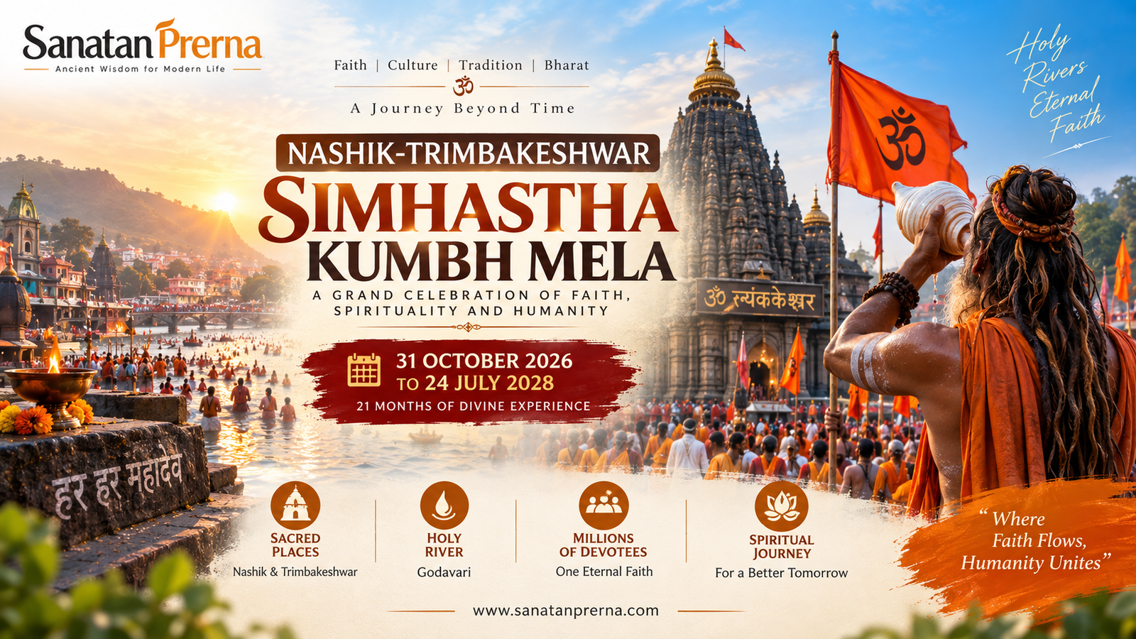Nashik-Trimbakeshwar Simhastha Kumbh Mela 2026-28: Dates, Amrit Snan and Complete Details