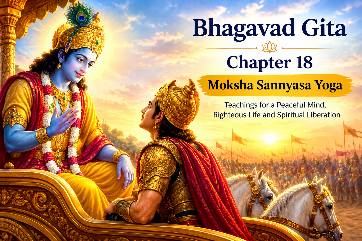 📖भगवद्गीता अध्याय १८ — मोक्षसंन्यासयोग(Moksha Sannyasa Yoga)