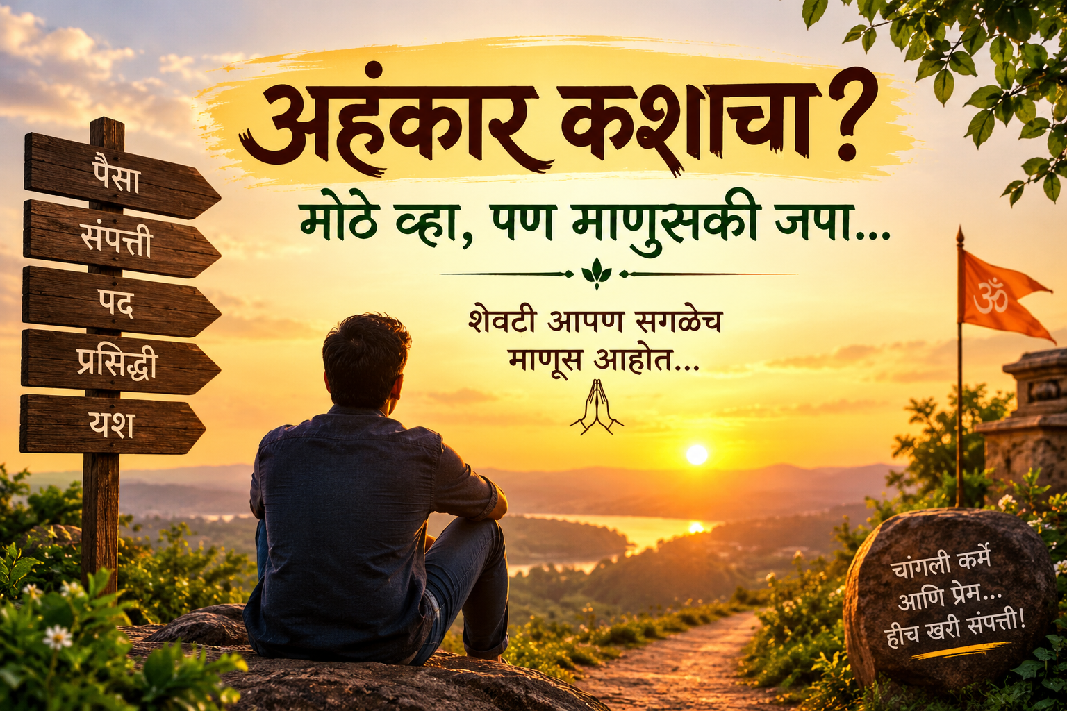 अहंकार कशाचा? माणसाने कितीही मोठे झाले तरी माणुसकी का जपावी?