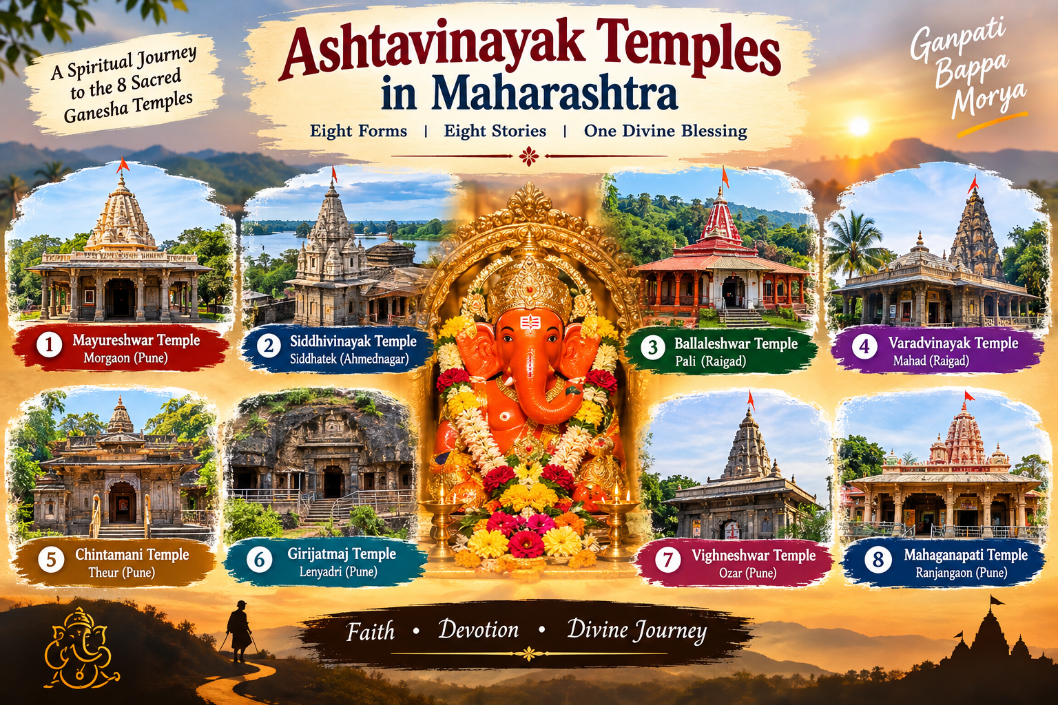 Ashtavinayak Temples in Maharashtra: Complete Guide to the Eight Sacred Ganesha Temples