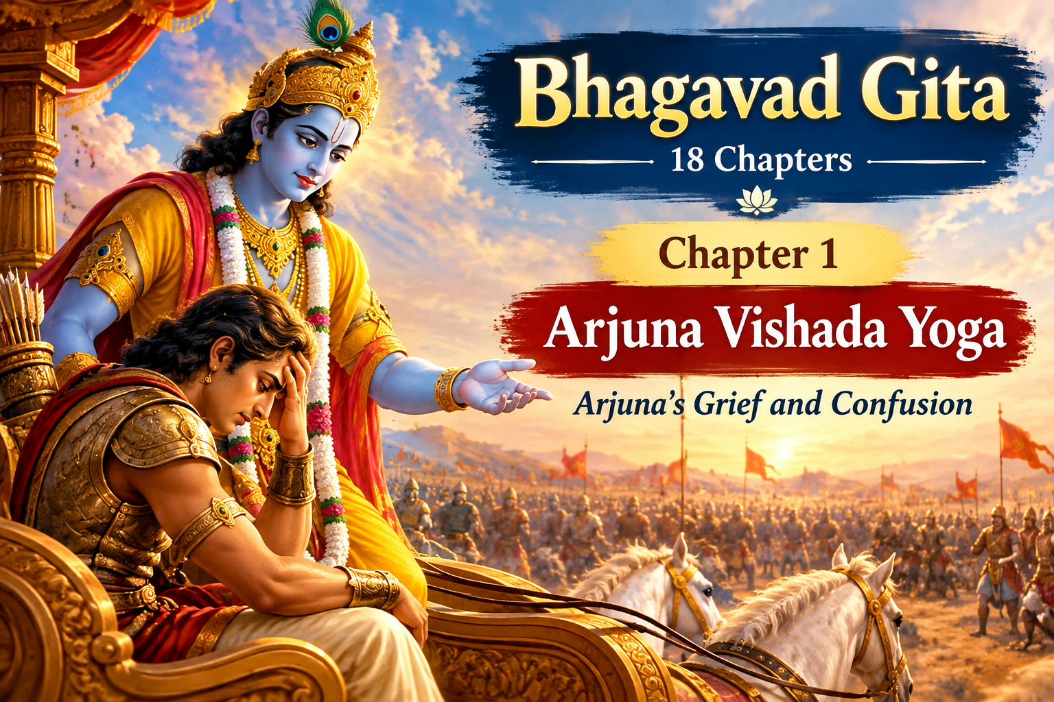 📖 भगवद्गीताअध्याय: १ — अर्जुनविषादयोग (Arjuna Vishada Yoga)