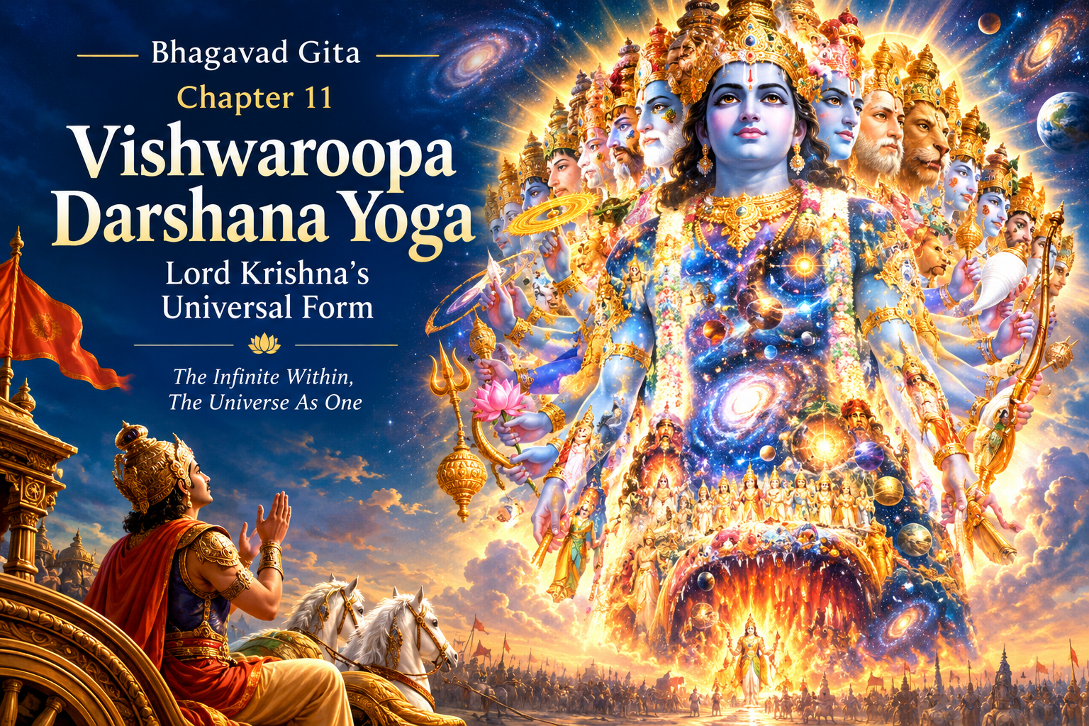 📖भगवद्गीता अध्याय:११विश्वरूपदर्शनयोग — श्रीकृष्णाचे विराट विश्वरूप