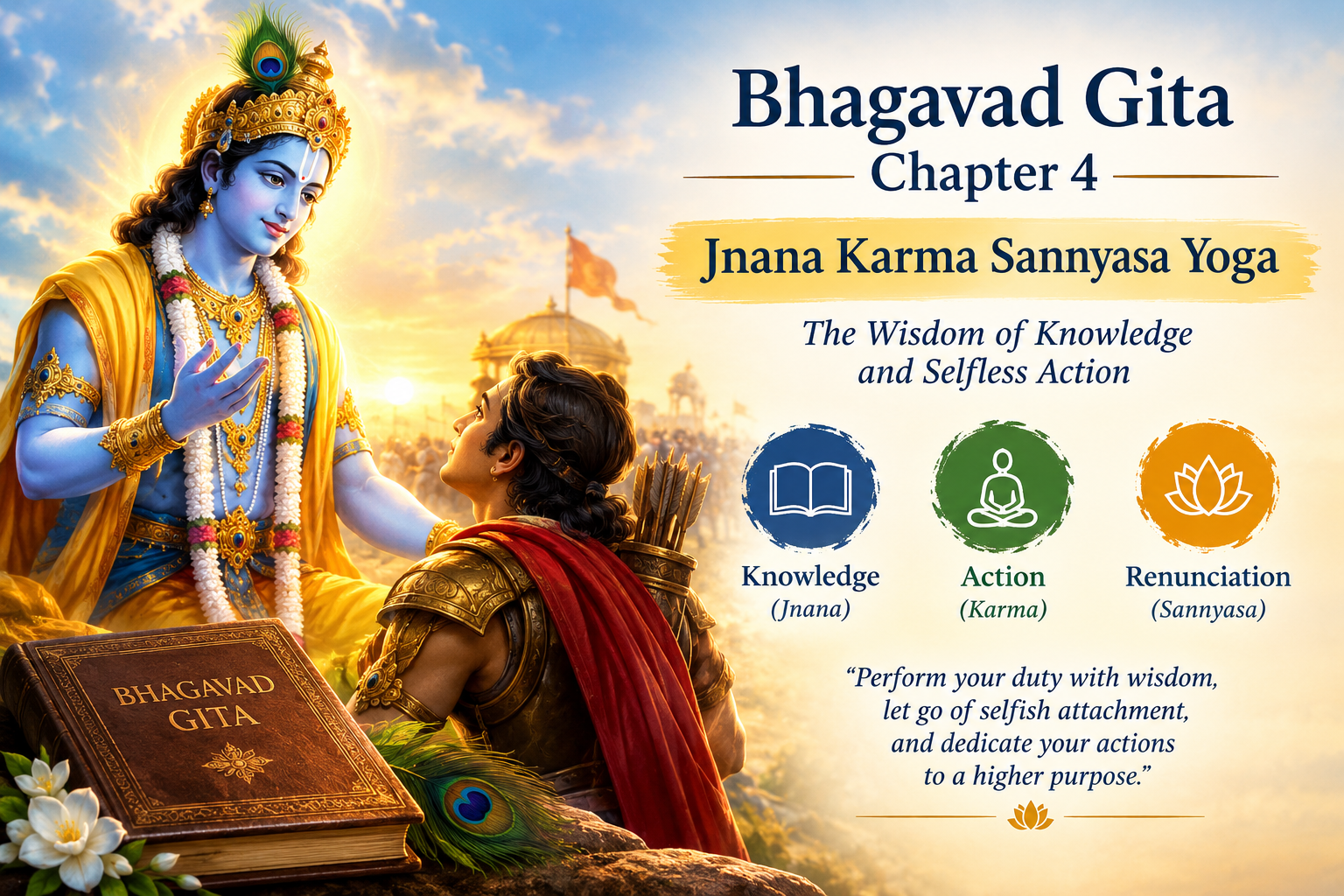 📖भगवद्गीताअध्याय ४ : ज्ञानकर्मसंन्यासयोग (Jnana Karma Sannyasa Yoga)