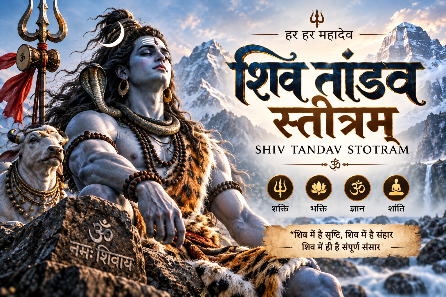 शिव तांडव स्तोत्रम्: संपूर्ण पाठ, सरल अर्थ, कथा, महत्व और लाभ