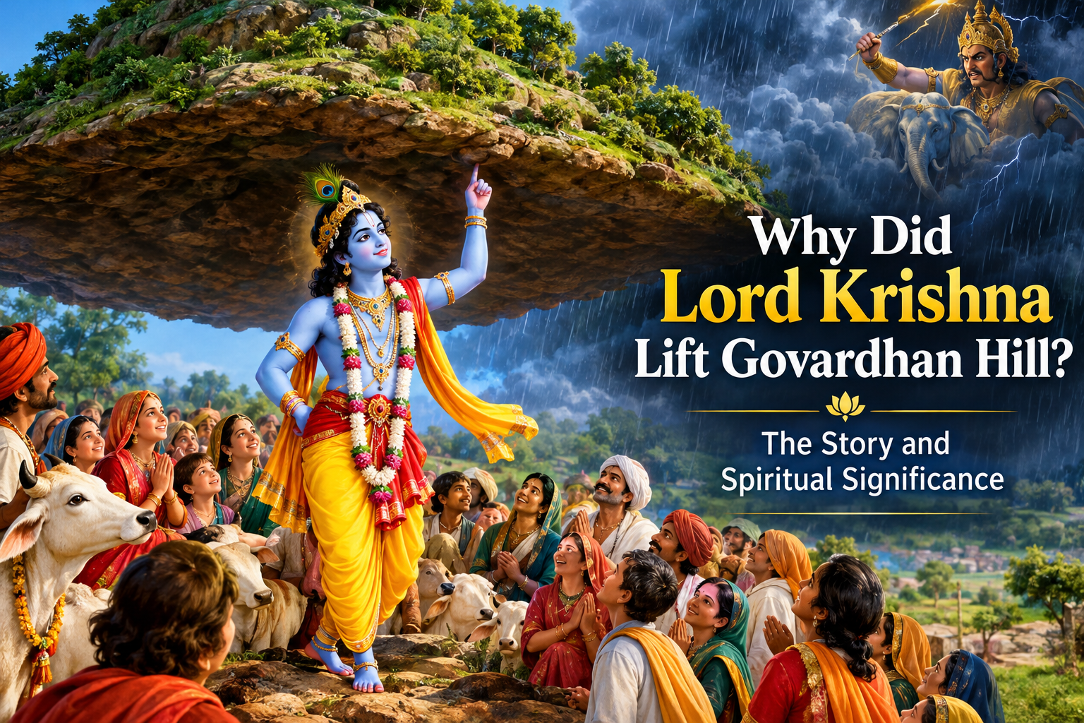 Why Did Lord Krishna Lift Govardhan Hill? The Story and Spiritual Significance