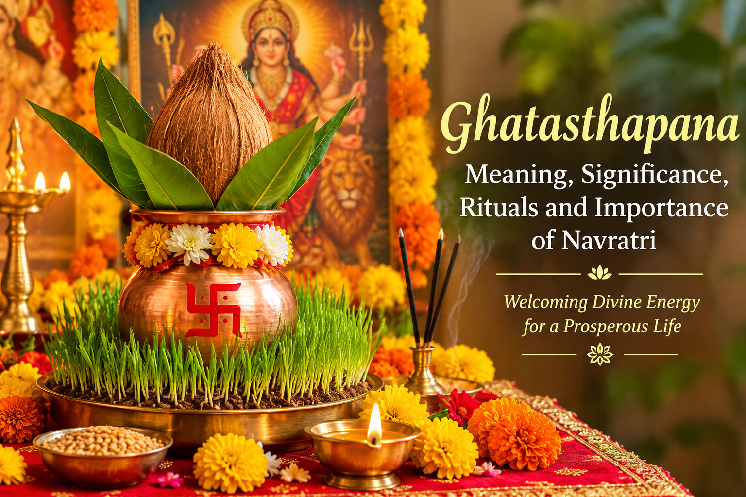 Ghatasthapana: Meaning, Significance and Importance of Navratriघटस्थापना: अर्थ, धार्मिक महत्त्व आणि नवरात्रीतील महत्त्व
